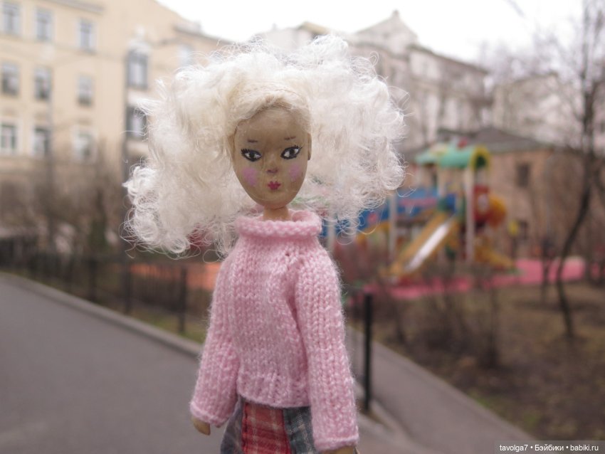 Авторская деревянная кукла по мотивам Mamzelle de Paris