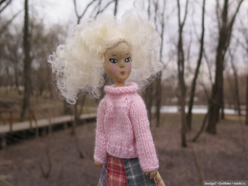 Авторская деревянная кукла по мотивам Mamzelle de Paris