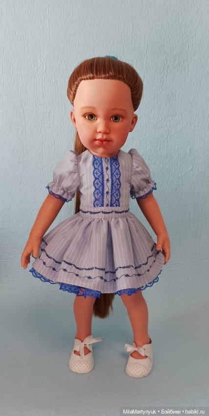 Голубое платье — Одежда и обувь для кукол своими руками: фото (фото 8)