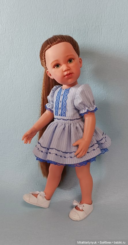 Голубое платье — Одежда и обувь для кукол своими руками: фото (фото 2)