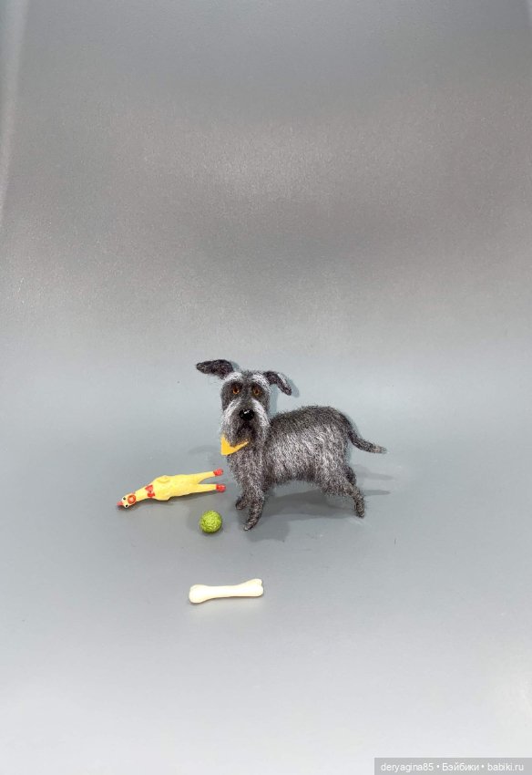 Бобик — Валяные игрушки из шерсти: сухое валяние (фото 5)
