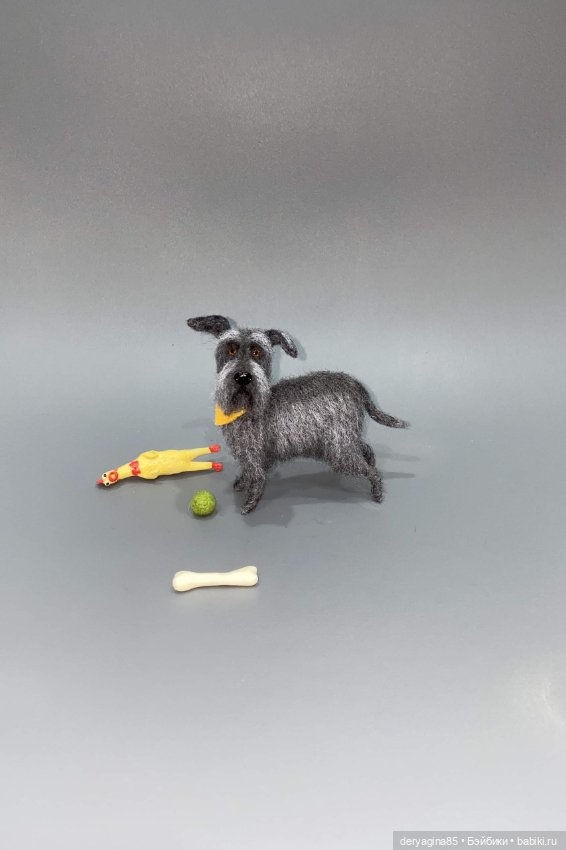 Бобик — Валяные игрушки из шерсти: сухое валяние (фото 4)