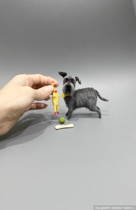 Бобик — Валяные игрушки из шерсти: сухое валяние (фото 2)