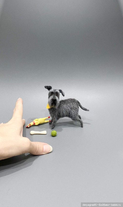 Бобик — Валяные игрушки из шерсти: сухое валяние