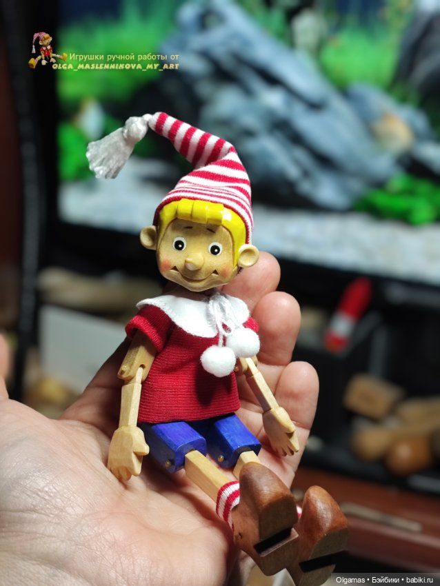 Буратино☺ — Авторские игрушки из дерева: резьба
