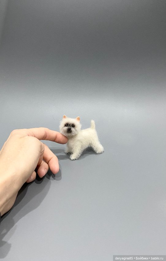 Вест Хайленд Уайт терьер — Валяные игрушки из шерсти: сухое валяние (фото 4)