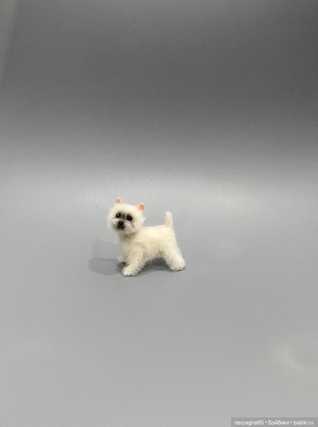 Вест Хайленд Уайт терьер — Валяные игрушки из шерсти: сухое валяние (фото 7)