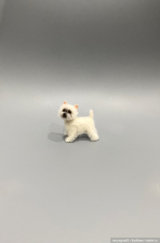 Вест Хайленд Уайт терьер — Валяные игрушки из шерсти: сухое валяние (фото 3)