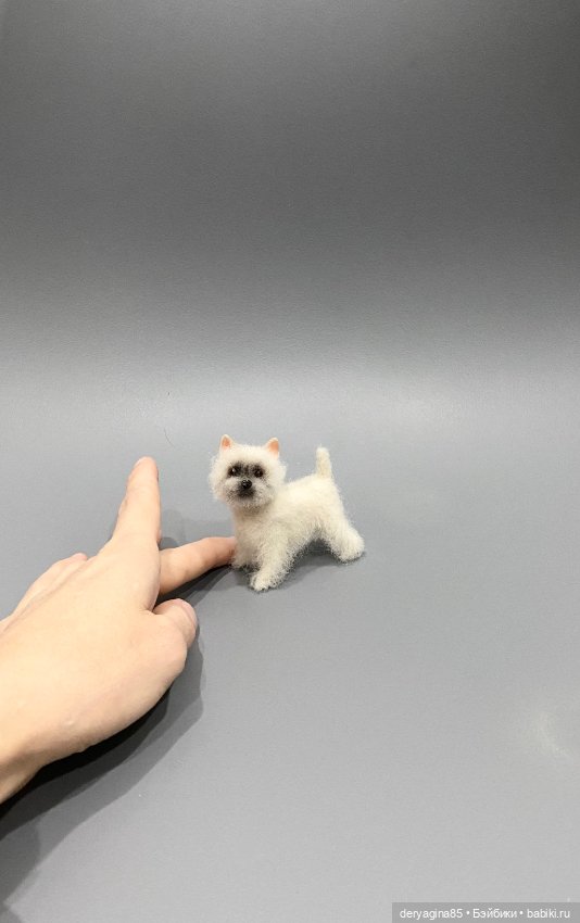 Вест Хайленд Уайт терьер — Валяные игрушки из шерсти: сухое валяние (фото 2)