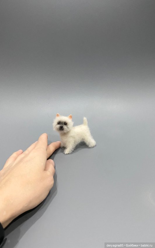 Вест Хайленд Уайт терьер — Валяные игрушки из шерсти: сухое валяние (фото 6)