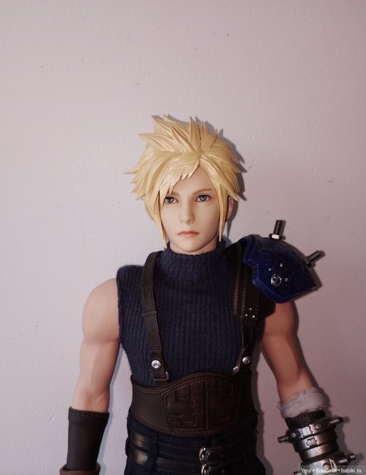 Фигурка, экшен модель Клауд Страйф. Cloud Strife. Final Fantasy VII Remake. Последняя фантазия 7.VTS Toys (Virtual Toys) масштаб 1/6