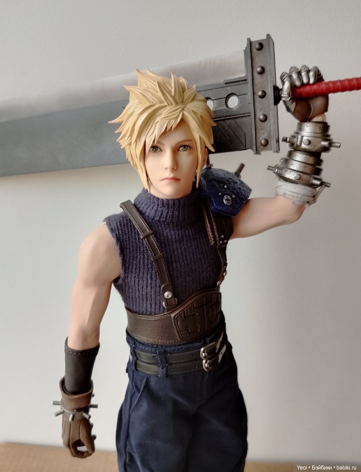 Фигурка, экшен модель Клауд Страйф. Cloud Strife. Final Fantasy VII Remake. Последняя фантазия 7.VTS Toys (Virtual Toys) масштаб 1/6 (фото 7)