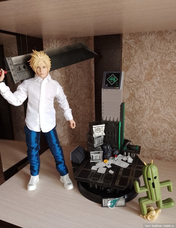 Гибрид. Голова Клауда Страйфа от VTS Toys (Virtual Toys) масштаб 1/6 на тело Damtoys (фото 2)