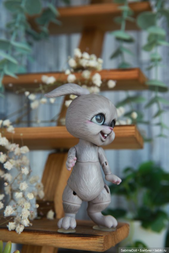 Серый зайка Сэлли — Куклы Dollshe Craft (Доллше): BJD (БЖД) (фото 4)