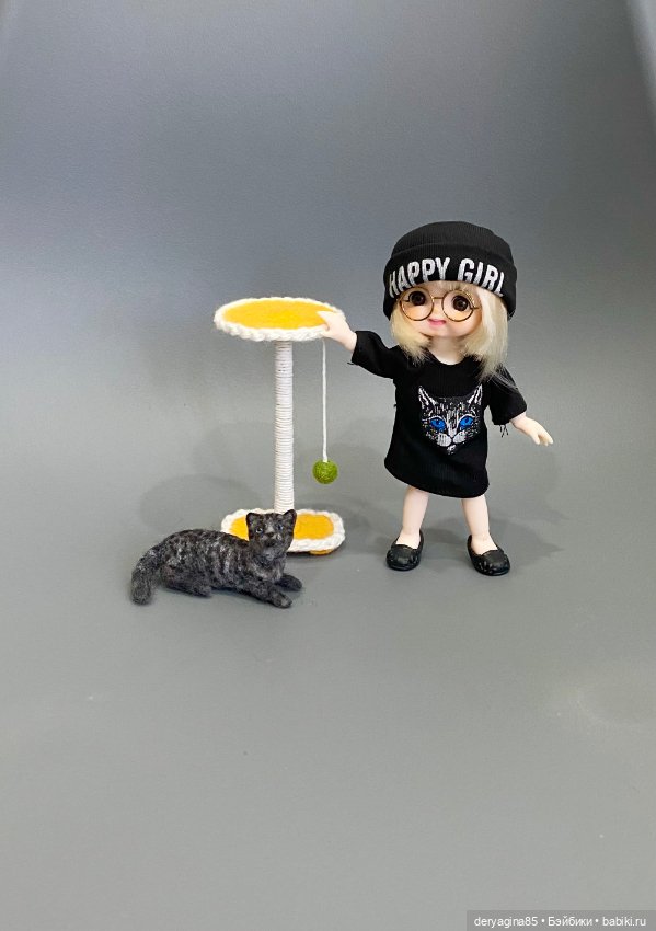 Котик — Валяные игрушки из шерсти: сухое валяние (фото 2)