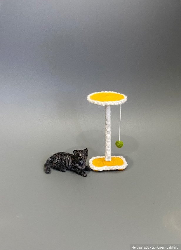 Котик — Валяные игрушки из шерсти: сухое валяние (фото 7)