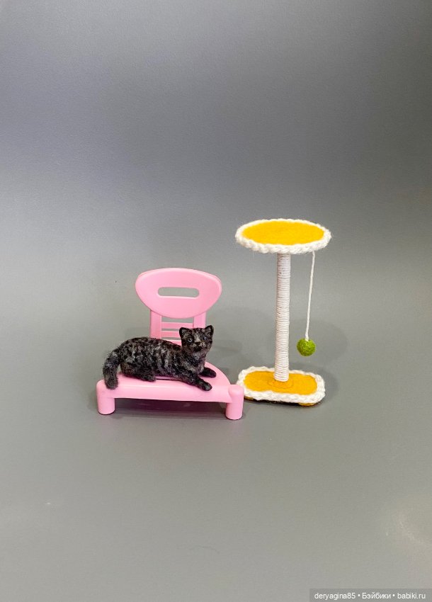 Котик — Валяные игрушки из шерсти: сухое валяние (фото 3)