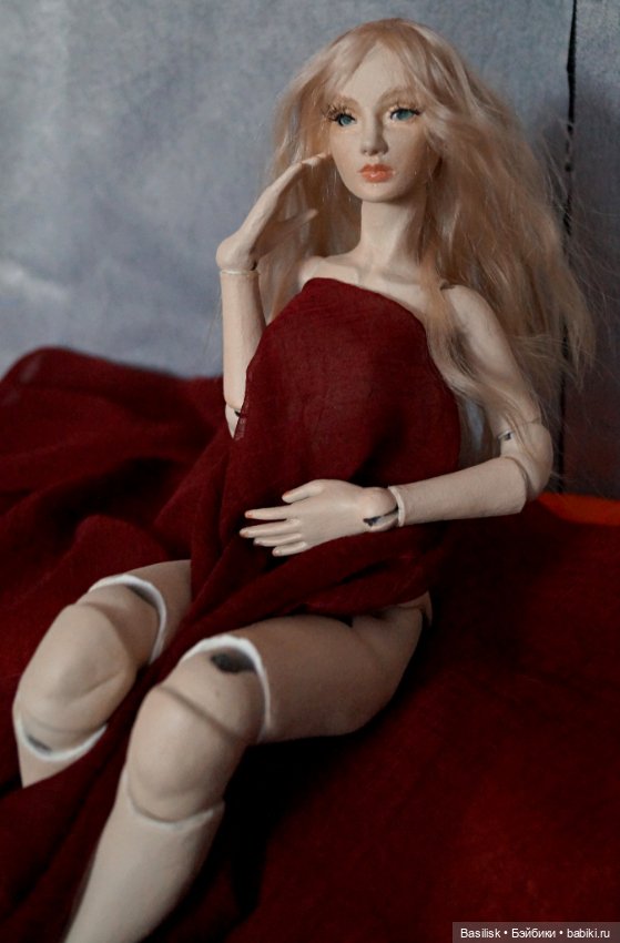 Карамелька в бордо — Авторские шарнирные куклы своими руками: лепка (фото 8)