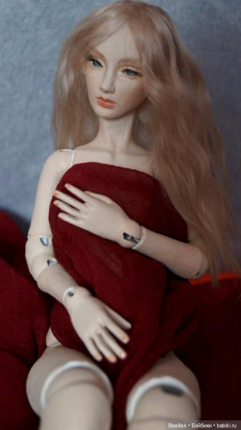 Карамелька в бордо — Авторские шарнирные куклы своими руками: лепка (фото 7)