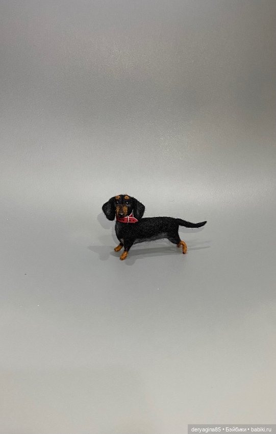 Такса — Валяные игрушки из шерсти: сухое валяние (фото 5)