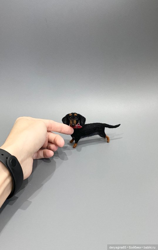 Такса — Валяные игрушки из шерсти: сухое валяние (фото 2)