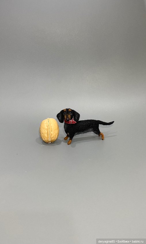 Такса — Валяные игрушки из шерсти: сухое валяние (фото 4)