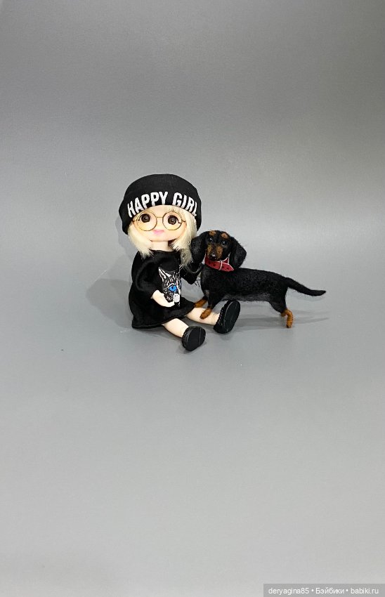 Такса — Валяные игрушки из шерсти: сухое валяние