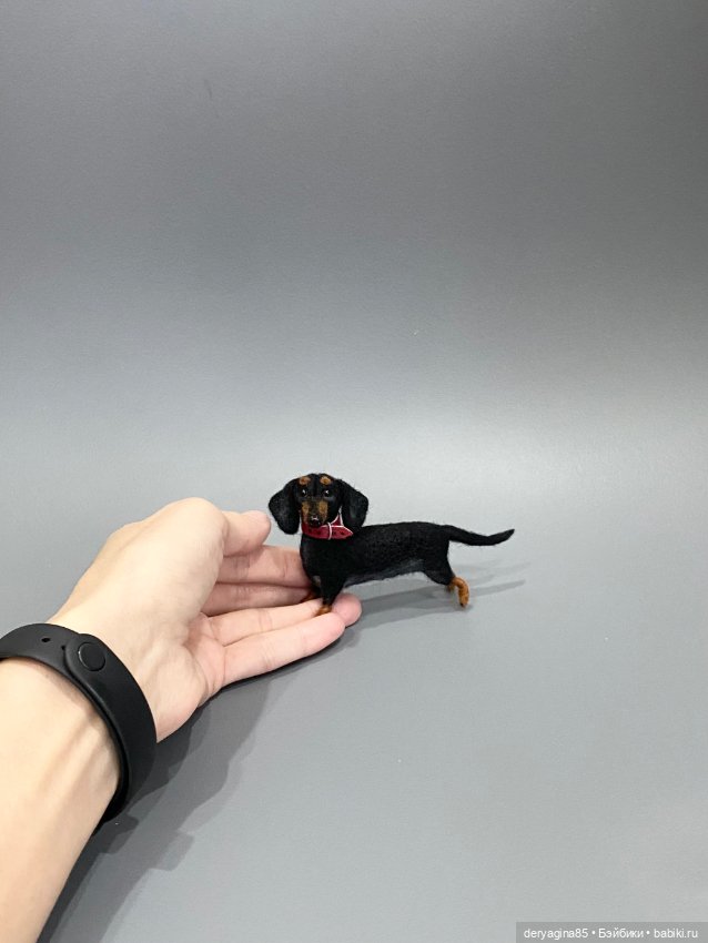 Такса — Валяные игрушки из шерсти: сухое валяние (фото 3)