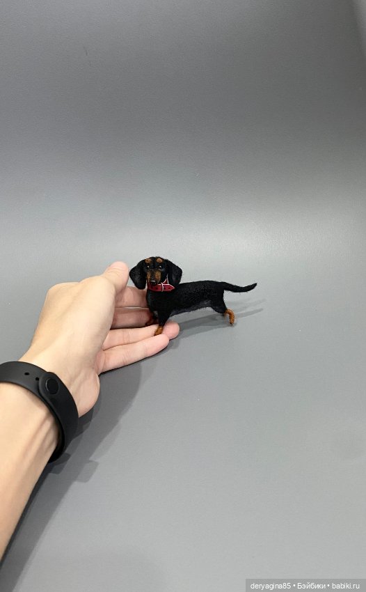 Такса — Валяные игрушки из шерсти: сухое валяние (фото 7)