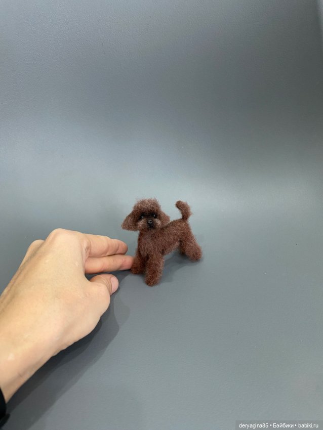 Пудель — Валяные игрушки из шерсти: сухое валяние (фото 5)