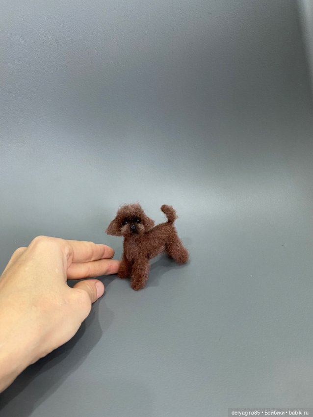 Пудель — Валяные игрушки из шерсти: сухое валяние (фото 4)