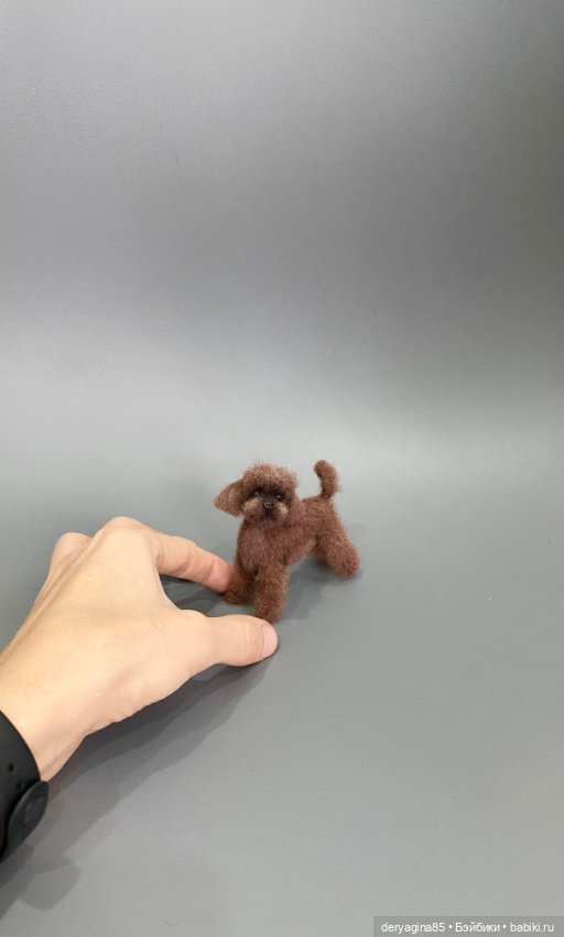 Пудель — Валяные игрушки из шерсти: сухое валяние (фото 10)