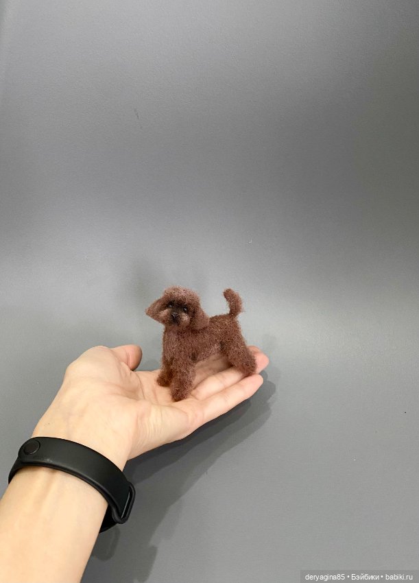 Пудель — Валяные игрушки из шерсти: сухое валяние (фото 8)