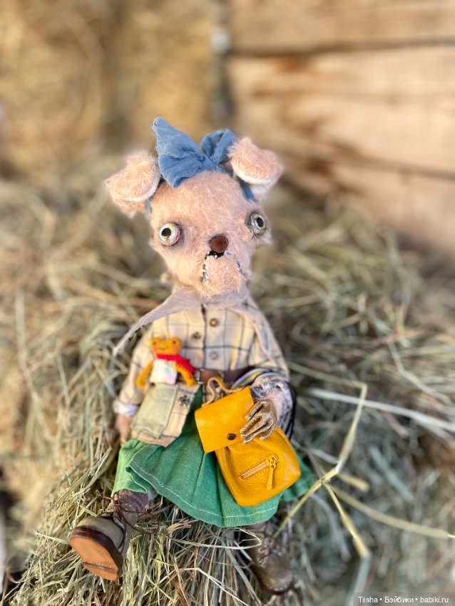 «Собака на сене» — Текстильные игрушки и примитивы: кофейные