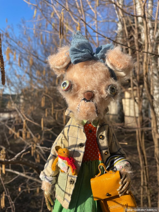 «Собака на сене» — Текстильные игрушки и примитивы: кофейные