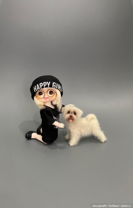 Болонка — Валяные игрушки из шерсти: сухое валяние (фото 4)