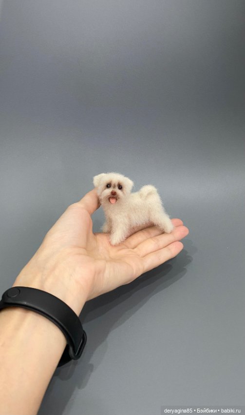 Болонка — Валяные игрушки из шерсти: сухое валяние (фото 3)