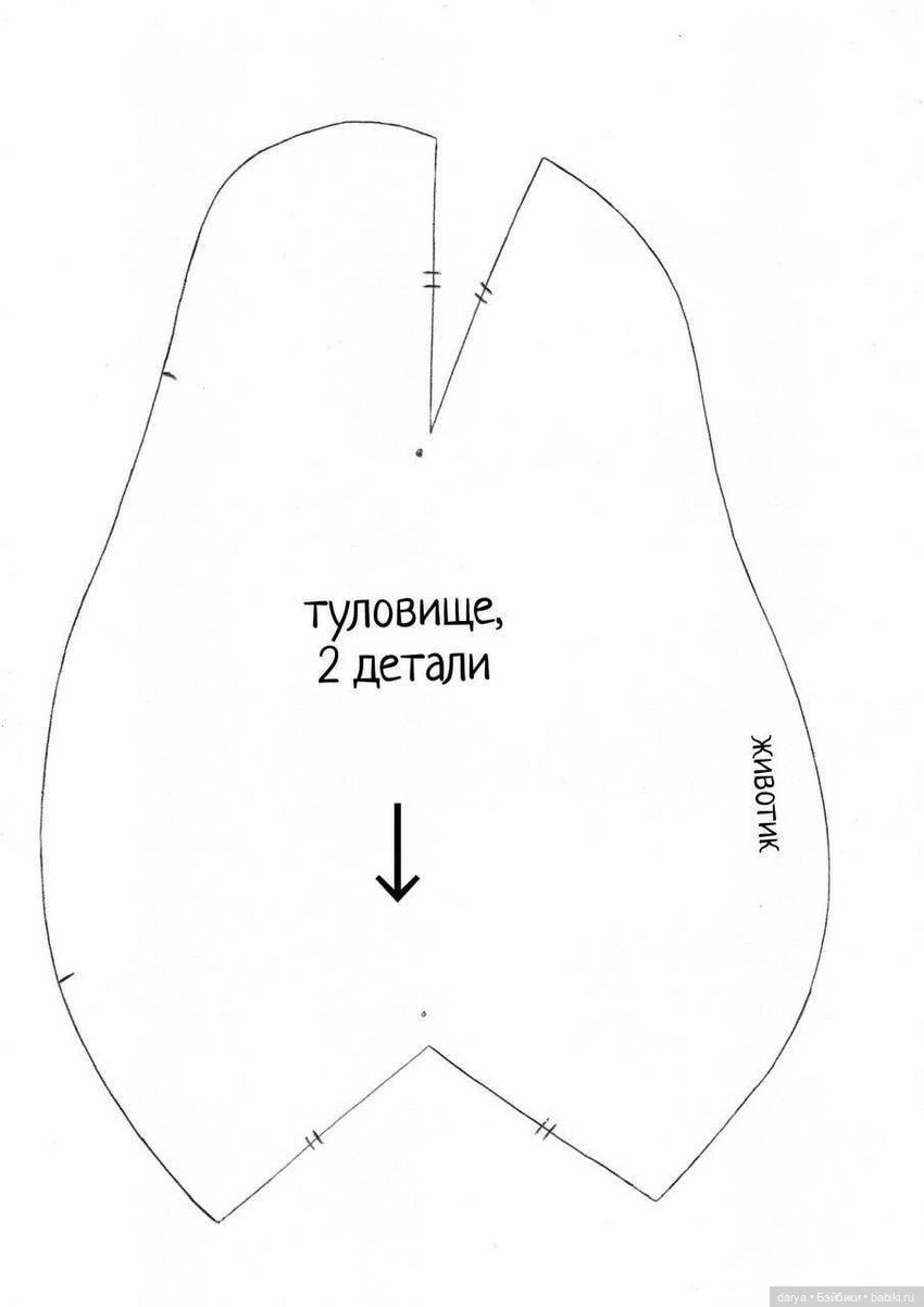 Выкройка - мишка от Валентины Белозеровой (фото 4)