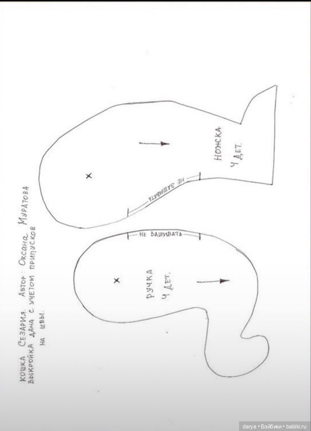 Выкройка кисы от Оксаны Муратовой (фото 4)