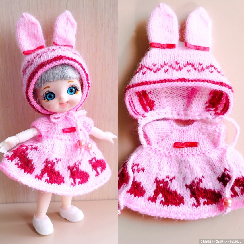 "Пасхальные зайчики" - костюм для куколок ростом 14-16 си (фото 9)