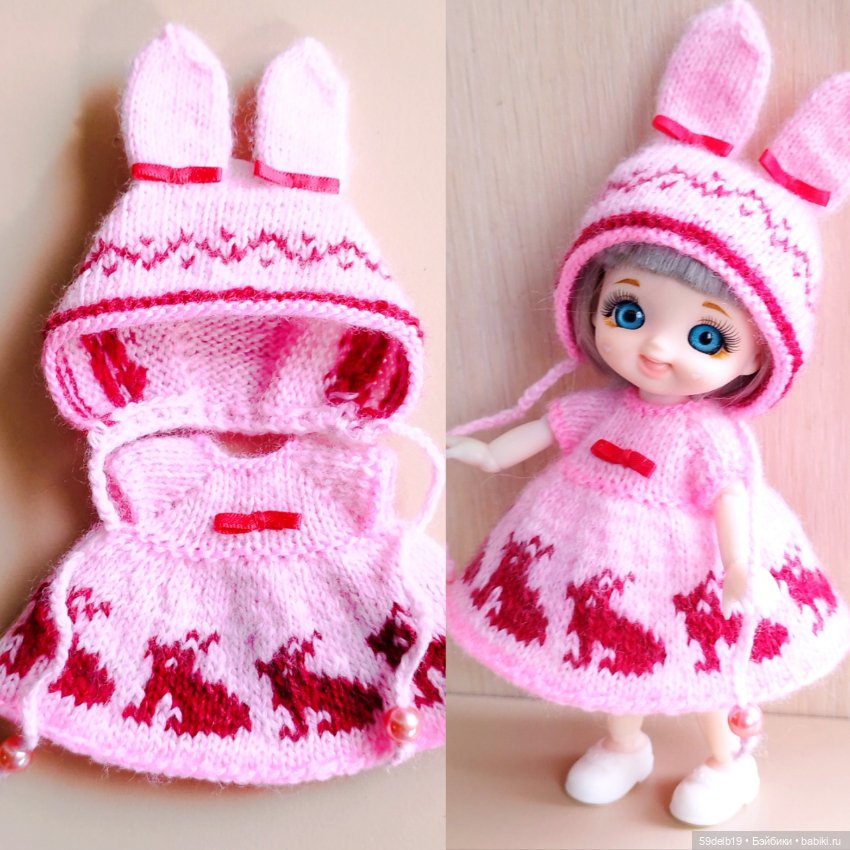 "Пасхальные зайчики" - костюм для куколок ростом 14-16 си (фото 10)