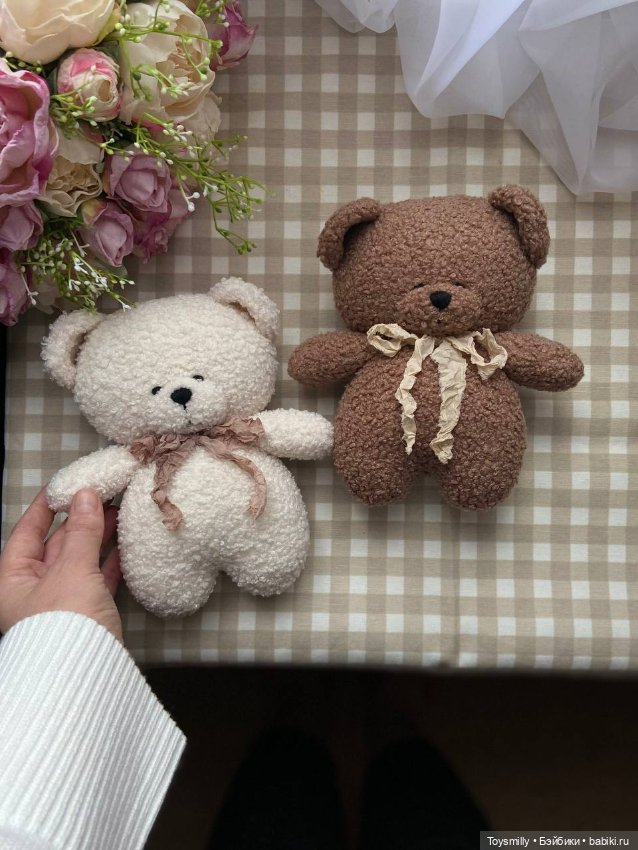 "Мишка из букле ручной работы"