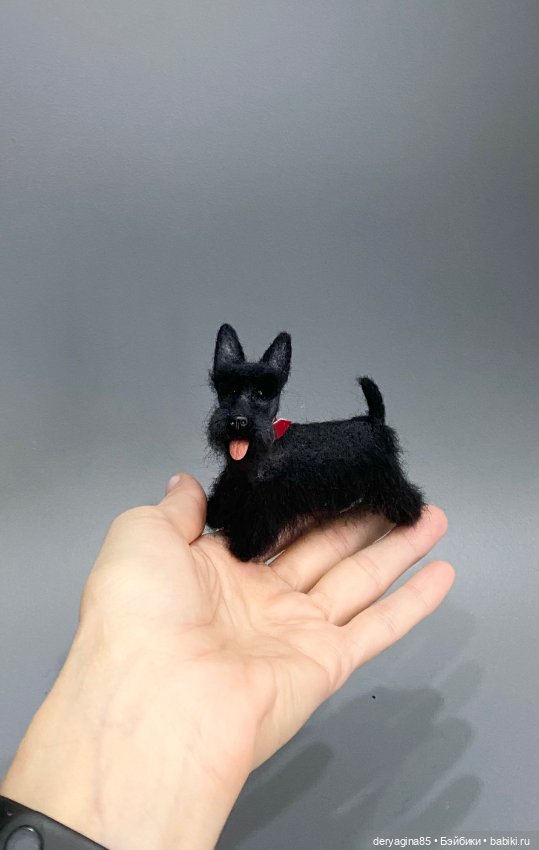 Скотч терьер — Валяные игрушки из шерсти: сухое валяние