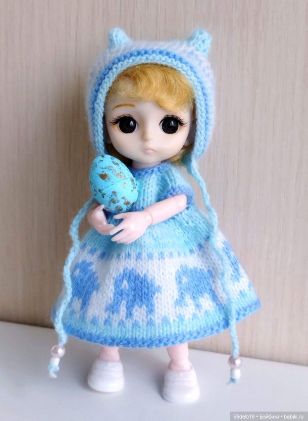 Платье для баболи с жаккардом "Слоники" (фото 5)