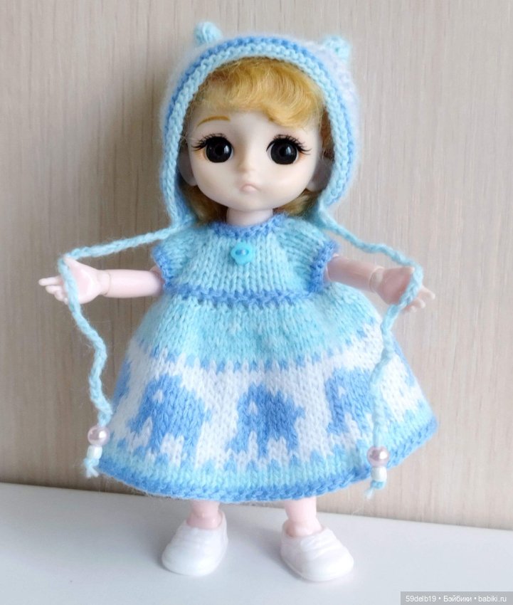 Платье для баболи с жаккардом "Слоники" (фото 4)