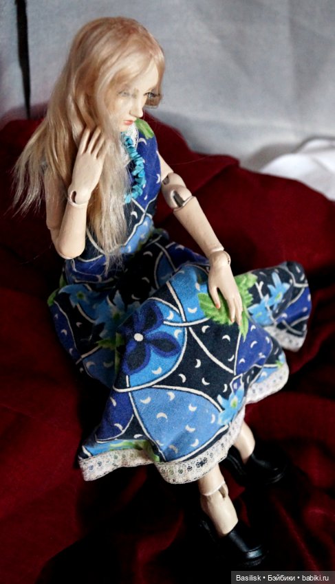 Карамель в синем — Авторские шарнирные куклы своими руками: лепка
