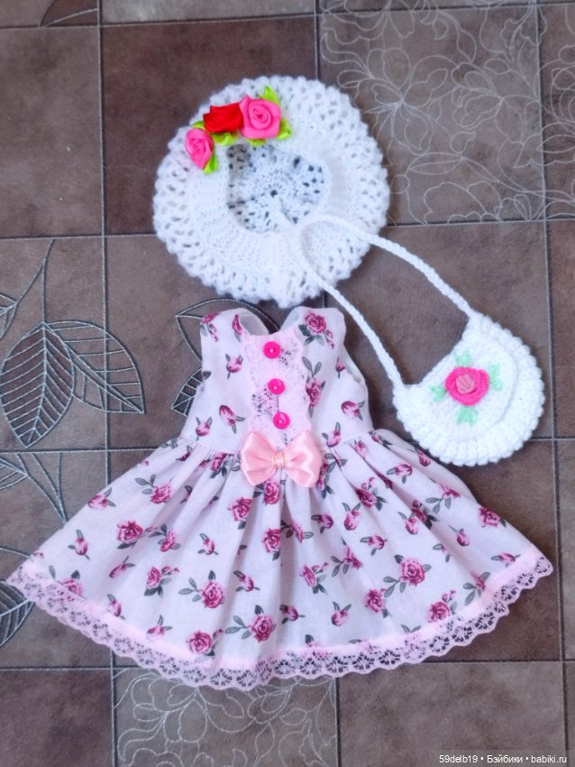 Наряд с розами #2 для кукол паола рейна 32-34 см