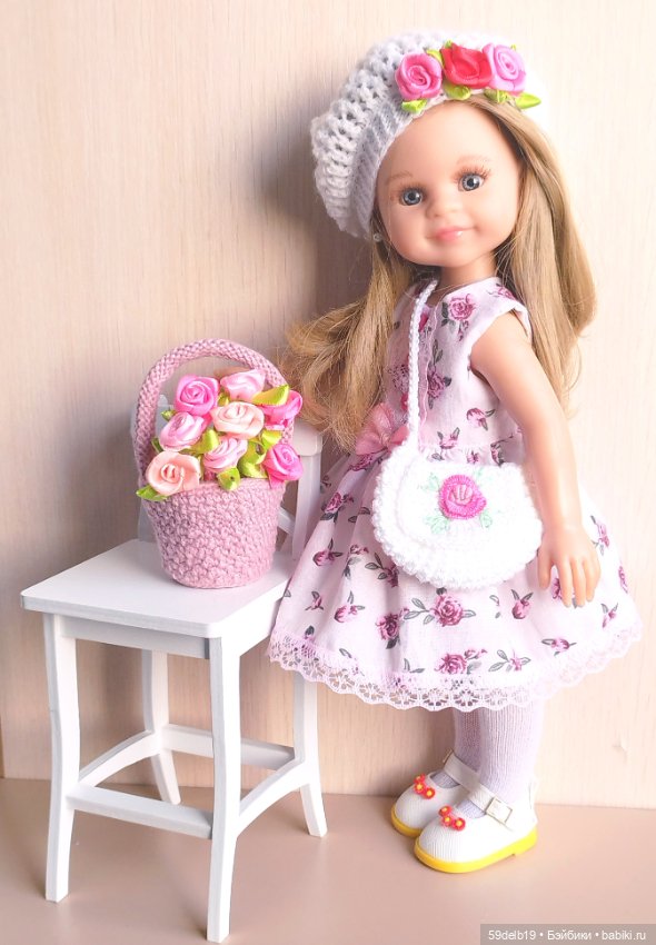 Наряд с розами #2 для кукол паола рейна 32-34 см