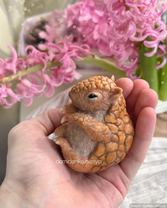 Броненосец Луиза 💞✨ — Игрушки в смешанной технике (мех и глина): Арт