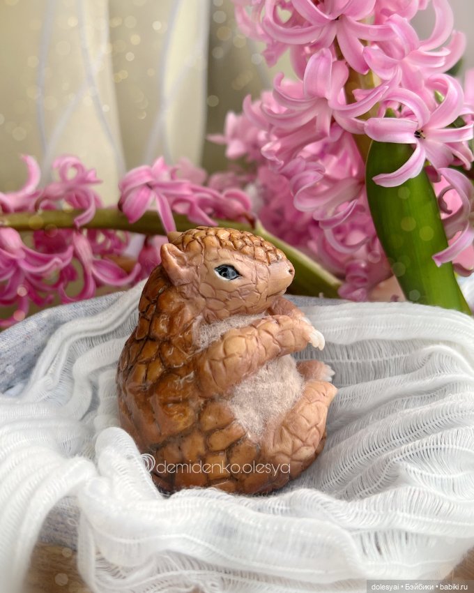 Броненосец Луиза 💞✨ — Игрушки в смешанной технике (мех и глина): Арт (фото 3)